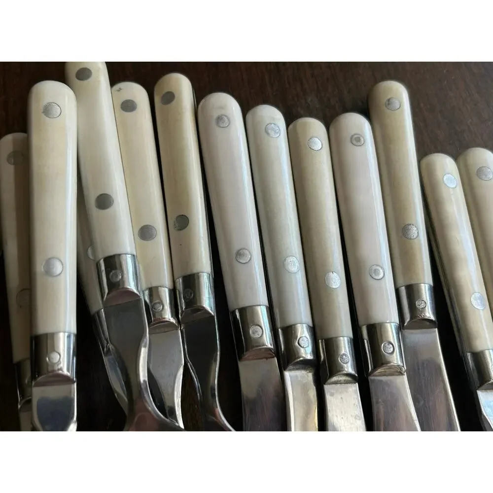 20 pieces Vintage Washington Forge Mardi Gras stainless steel flatware off-white